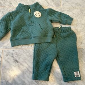 Grayson Mini Green Quilted Pullover